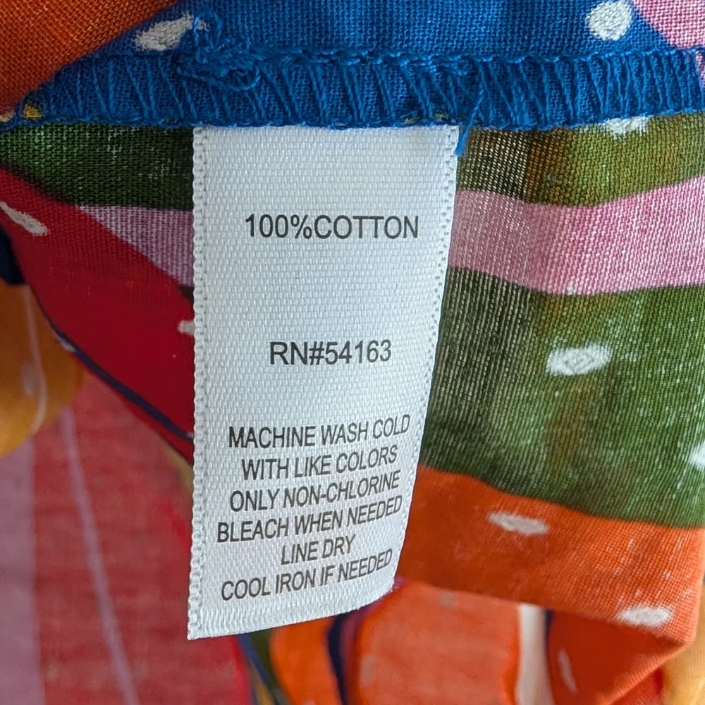 Marc New York Colorful Leaf Ruffle Blouse - Picture 6 of 8
